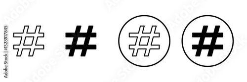 Hashtag icon vector. hashtag sign and symbol