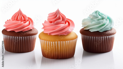 cupcakes isolés sur un fond blanc