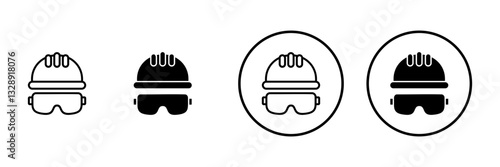 Helmet icon vector. Motorcycle helmet sign and symbol. Construction helmet icon. Safety helmet