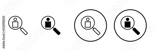 Hiring icon vector. Search job vacancy sign and symbol. Human resources concept. Recruitment