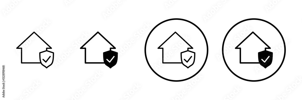 home insurance icon vector. home protection sign and symbol home insurance icon vector. home protection sign and symbol