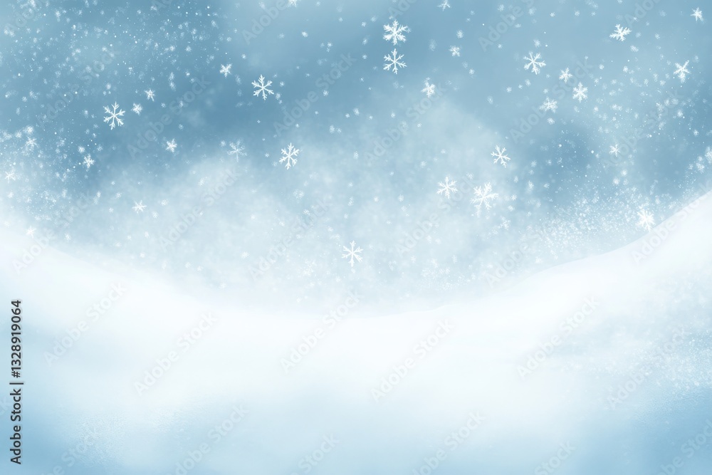 Obraz premium A frosty winter blue gradient background. Featuring icy blues, soft whites, and cool grays