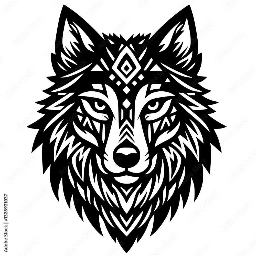 Fototapeta premium Aesthetic wolf silhouette