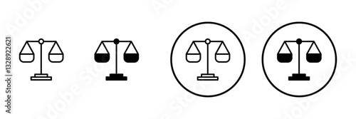 Scales icon vector. Law scale icon. Justice sign and symbol