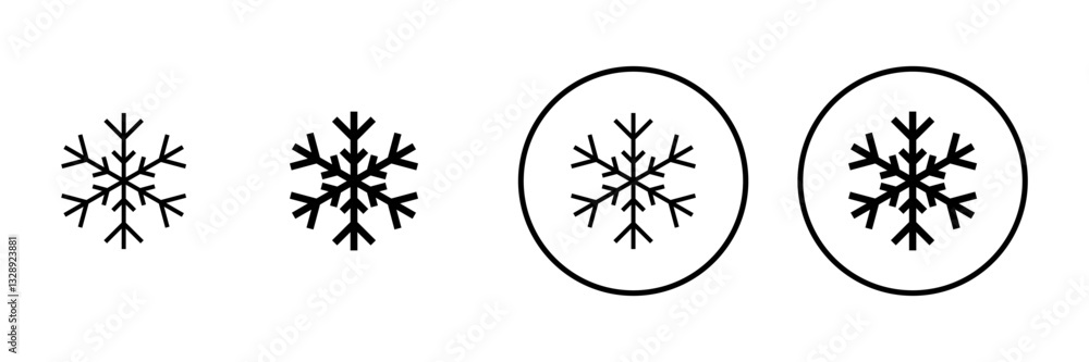 Snow icon vector. snowflake sign and symbol Snow icon vector. snowflake sign and symbol