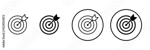 Target icon vector. goal icon vector. target marketing sign and symbol