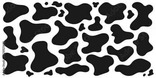 Black Dynamic Organic Shapes with Irregular Liquid