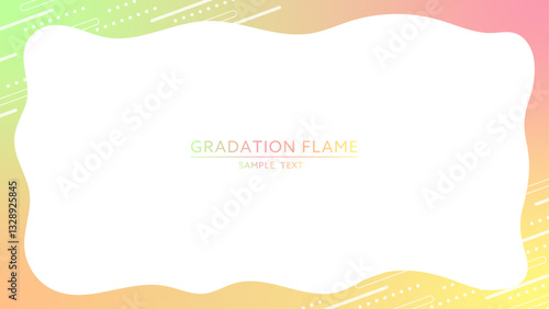 グラデーションとメンフィス模様のフレーム2