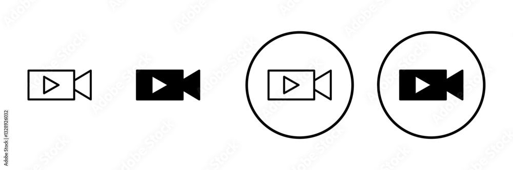 Video icon vector. video camera sign and symbol. movie sign. cinema Video icon vector. video camera sign and symbol. movie sign. cinema