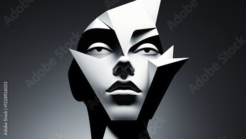 The Duality of Form: A Monochrome Composition