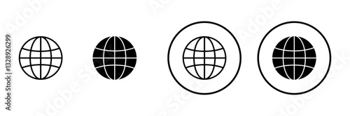 Web icon vector. go to web sign and symbol. web click icon. Global search icon