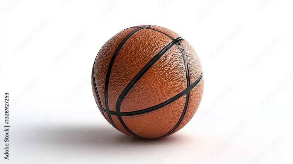 Basketball in mid-air against a white background, isolated sports equipment for training, competition, and athletic concepts
Basketball in mid-air against a white background, isolated sports equipment for training, competition, and athletic concepts