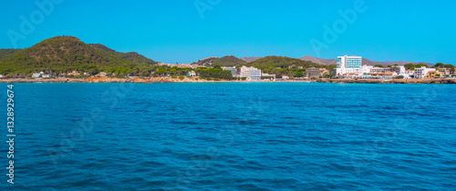 Beach of Son Moll, Cala Rajada, Capdepera Municipality, Capdepera Sea Coast, Mediterranean Sea, Mallorca, Balearic Islands, Spain, Europe photo