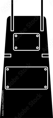 Butcher apron silhouette vector