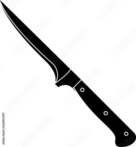 Butcher boning knife silhouette vector