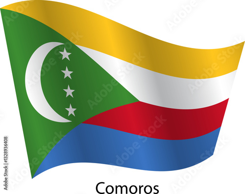 Free Download Flag of the country Comoros on a white background - GFXLoad