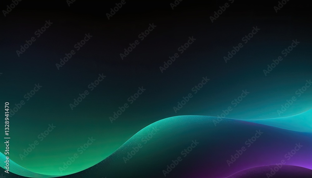 Obraz premium A black background with a blue and purple wave design. 1