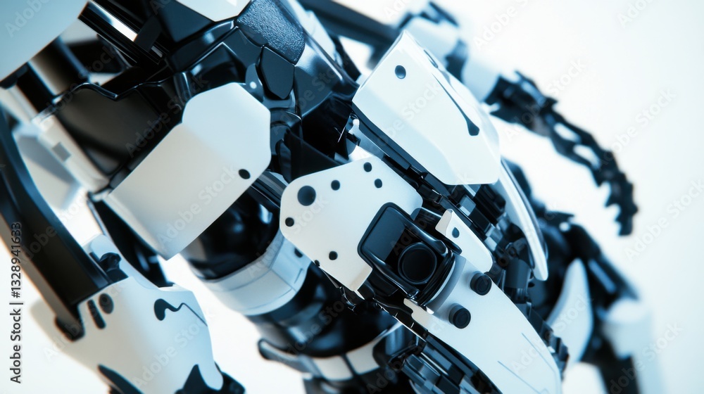 Fototapeta premium A robotic exoskeleton for rehabilitation, modern physical therapy center with assistive devices, Healthcare tech style