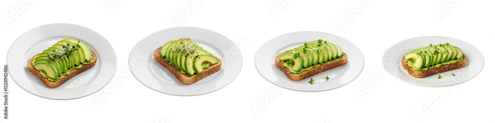 Simple Avocado Toast, Cut Out Set Simple Avocado Toast, Cut Out Set