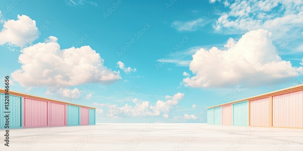 Obraz premium Storage Units in a Large Facility Banner