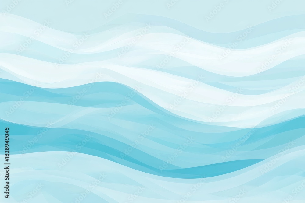Obraz premium A light blue ocean gradient background. Featuring soft blues, aquas, and pale whites