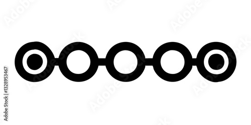Minimalist rosary chain icon