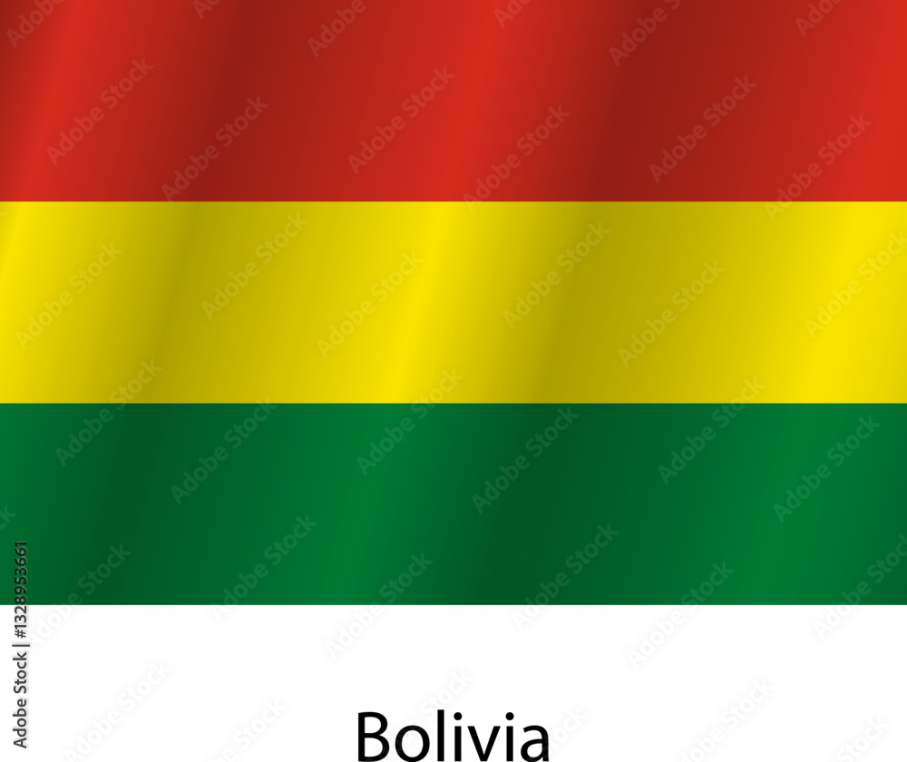 Flag of the country Bolivia on a white background Flag of the country Bolivia on a white background
