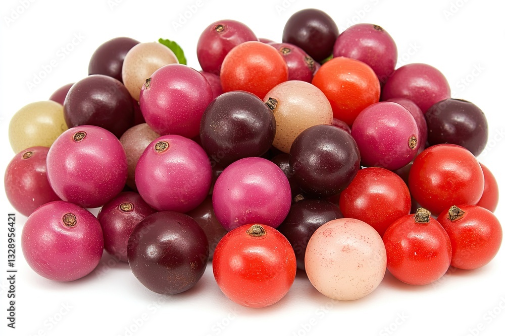 Colorful pile of small, round berries Colorful pile of small, round berries