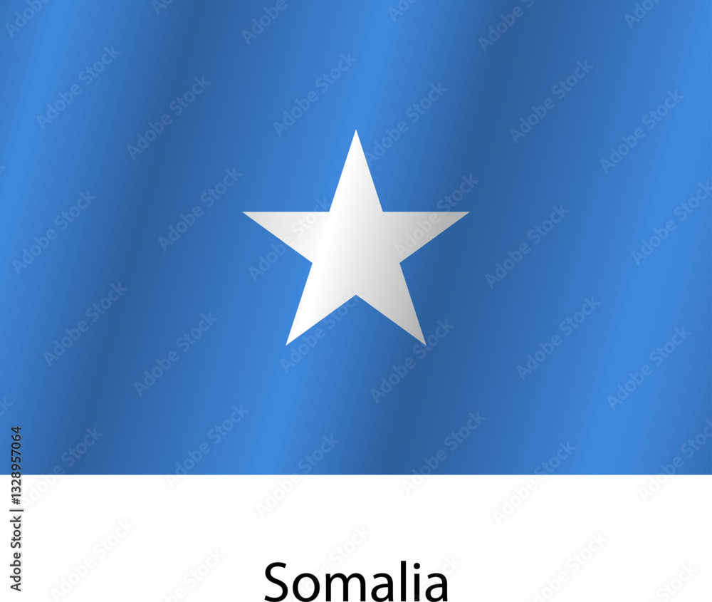 Obraz premium Flag of the country Somalia on a white background