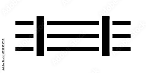 Bold horizontal bar abstract design