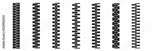 zipper icon. zipper icon set