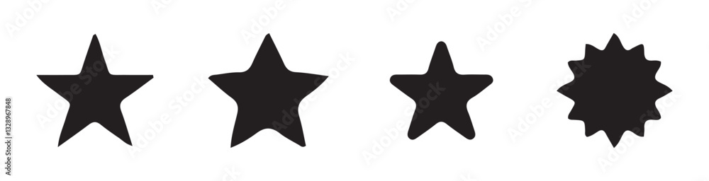 Black star icon vector. Retro futuristic sparkle icons collection. Sparkle symbol collection set. Bright sparkle, star sparkle, shiny flash star. Vector illustration eps 10 Black star icon vector. Retro futuristic sparkle icons collection. Sparkle symbol collection set. Bright sparkle, star sparkle, shiny flash star. Vector illustration eps 10