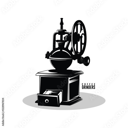 vintage coffee grinder coffee grinder vector coffee grinder logo design