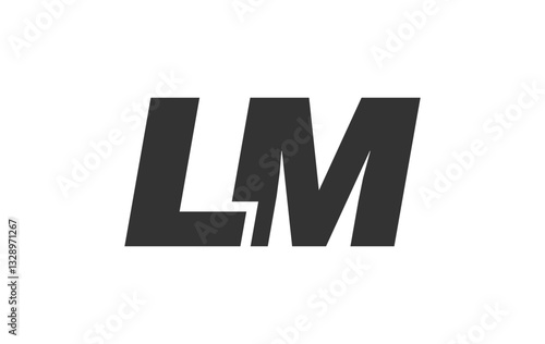 LM Techno Editable Font Logo For Corporate Branding. Bold, Futuristic Design With Unique Typographic Ideas. Minimal Custom Type And Dynamic Letter