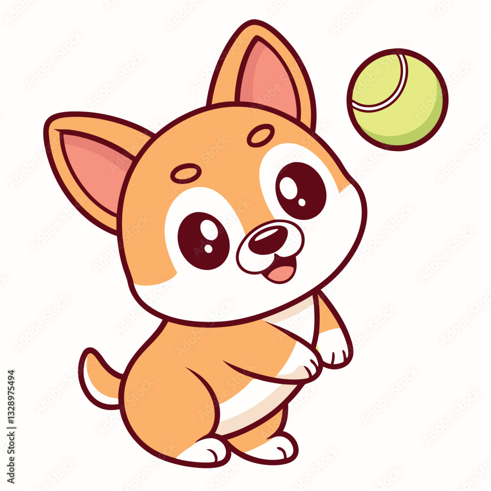 A cute-little-dog-playing-without-any-background. A cute-little-dog-playing-without-any-background.