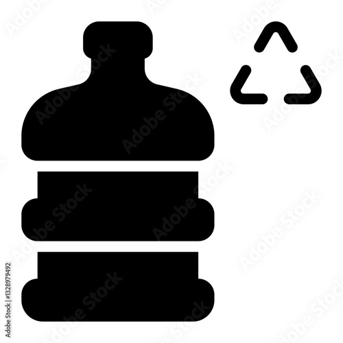 water gallon glyph icon