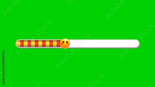 10 seconds timer countdown with a yellow and red glossy progress bar. Best for quiz templates. animated loading bar