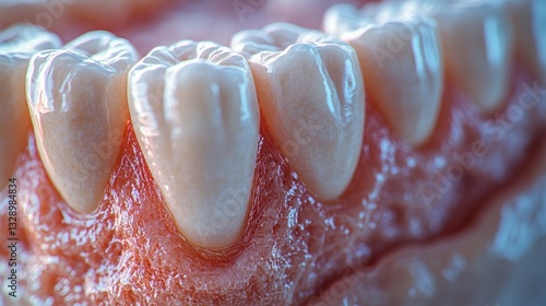 Detailed Dental Close-up of Upper Jaw and Gingiva for Surgical Resection