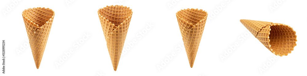 Empty Waffle Cone, Cut Out Set Empty Waffle Cone, Cut Out Set