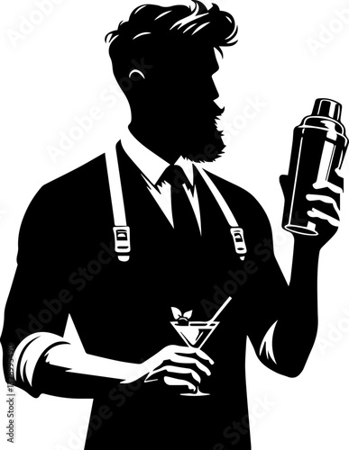 bartender with cocktail shaker