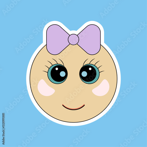 Emoji with  5 different facial emotions