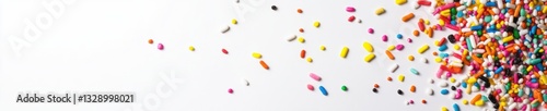 Vibrant Culinary Confetti Artisan Rainbow Sprinkles Explosion for Creative Food Styling, Digital Content, and Millennial Baking Trends photo