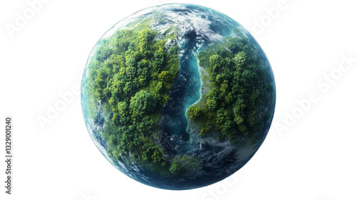 Fototapeta Naklejka Na Ścianę i Meble -  Nature and water blend on a vibrant planet