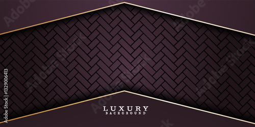 Luxury premium dark purple abstract background with light purple lines isolated on pattern background. Premium Vector