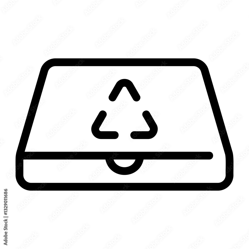 pizza box line icon