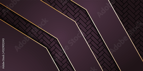 Luxury premium dark purple abstract background with light purple lines isolated on pattern background. Premium Vector