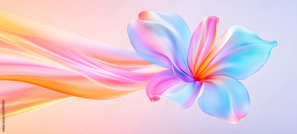 Fototapeta premium Colorful flowers abstract graphics poster web page PPT background, abstract flowers computer wallpaper background