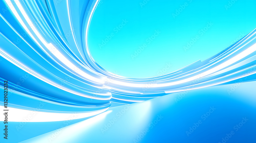 Fototapeta premium Blue conference kv main visual event main screen background design
