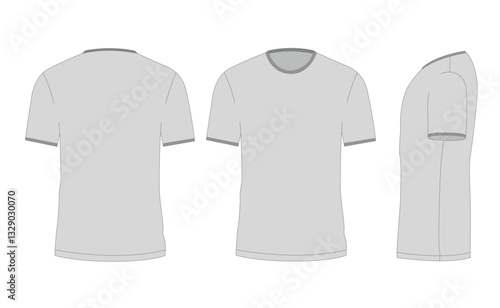 T shirt Ringer Neck for mockup design