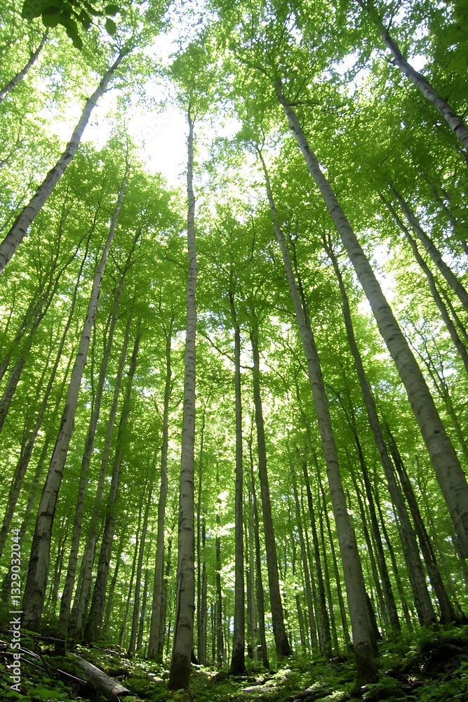 Captivating Lush Forest Canopy Showcasing Serene Green Foliage and Sunlight Captivating Lush Forest Canopy Showcasing Serene Green Foliage and Sunlight